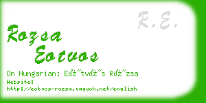 rozsa eotvos business card